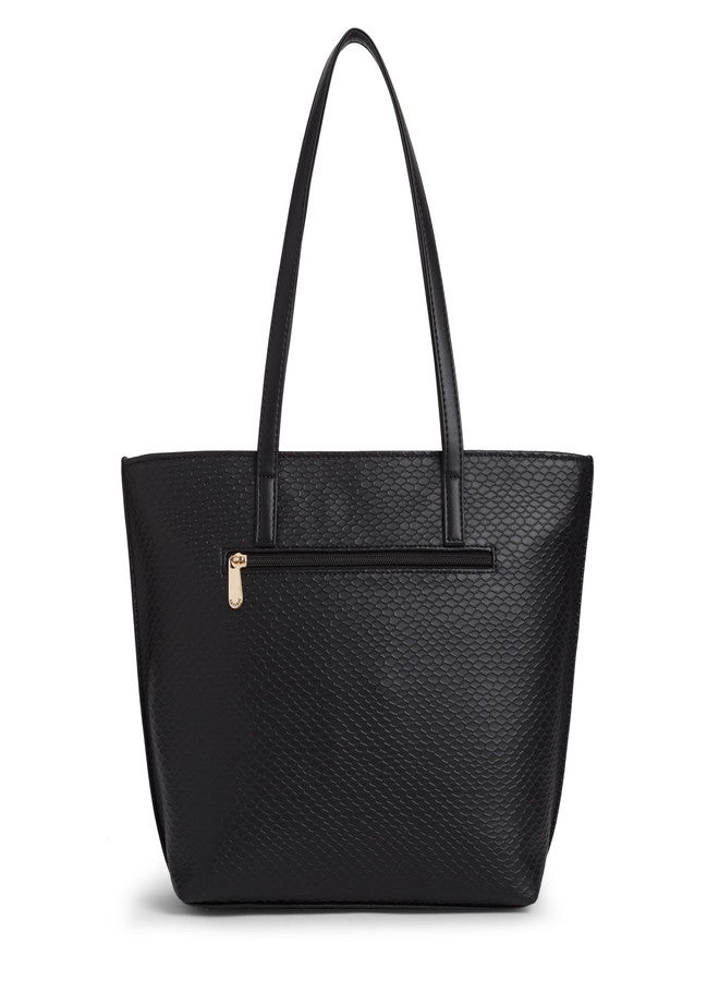 كابريس حقيبة تسوق متوسطة الحجم من كابريس فريدا للنساء | تصميم أنيق ومتين ومتعدد الجيوب للعمل والسفر والتسوق | سعة كبيرة، أحزمة مريحة، مثالية للأجهزة اللوحية والأغراض الأساسية (أسود) - Image 5